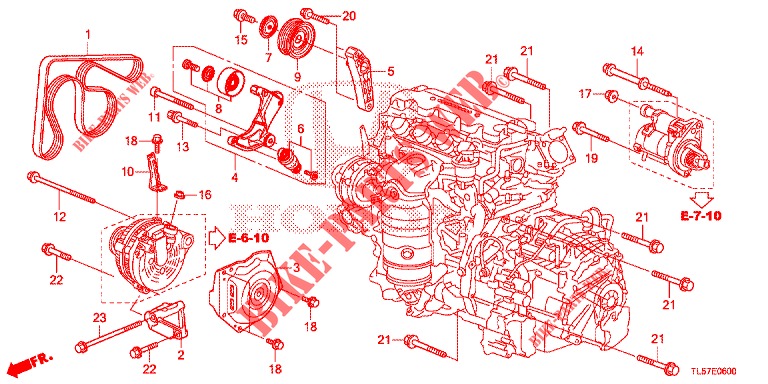LICHTMASCHINENHALTERUNG/SPANNVORRICHTUNG (2.0L) für Honda ACCORD TOURER 2.0 S 5 Türen 5 gang automatikgetriebe 2015