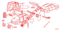 EMBLEME/WARNETIKETTEN  für Honda ACCORD TOURER 2.0 ELEGANCE 5 Türen 5 gang automatikgetriebe 2015