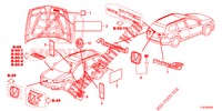EMBLEME/WARNETIKETTEN  für Honda ACCORD TOURER 2.0 ELEGANCE PACK 5 Türen 5 gang automatikgetriebe 2015