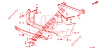 HINTERER STOSSFAENGER  für Honda ACCORD TOURER 2.0 ELEGANCE PACK 5 Türen 5 gang automatikgetriebe 2015