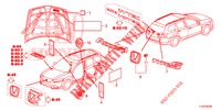 EMBLEME/WARNETIKETTEN  für Honda ACCORD TOURER 2.4 EXECUTIVE 5 Türen 6 gang-Schaltgetriebe 2015