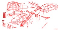 EMBLEME/WARNETIKETTEN  für Honda ACCORD TOURER 2.4 S 5 Türen 6 gang-Schaltgetriebe 2015