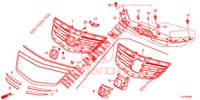 GRILL, VORNE/ZIERLEISTE  für Honda ACCORD TOURER 2.4 S 5 Türen 6 gang-Schaltgetriebe 2015