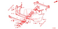 HINTERER STOSSFAENGER  für Honda ACCORD TOURER DIESEL 2.2 COMFORT 5 Türen 6 gang-Schaltgetriebe 2015