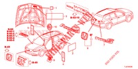 EMBLEME/WARNETIKETTEN  für Honda ACCORD TOURER DIESEL 2.2 COMFORT 5 Türen 5 gang automatikgetriebe 2015