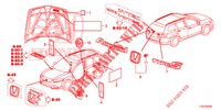 EMBLEME/WARNETIKETTEN  für Honda ACCORD TOURER DIESEL 2.2 ELEGANCE 5 Türen 6 gang-Schaltgetriebe 2015