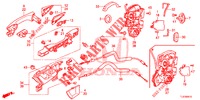 TUERSCHLOESSER, HINTEN/AEUSSERER GRIFF  für Honda ACCORD TOURER DIESEL 2.2 ELEGANCE 5 Türen 5 gang automatikgetriebe 2015