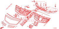 GRILL, VORNE/ZIERLEISTE  für Honda ACCORD TOURER DIESEL 2.2 ELEGANCE PACK 5 Türen 5 gang automatikgetriebe 2015