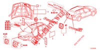 EMBLEME/WARNETIKETTEN  für Honda ACCORD TOURER DIESEL 2.2 LUXURY 5 Türen 6 gang-Schaltgetriebe 2015