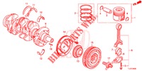 KURBELWELLE/KOLBEN (DIESEL) für Honda ACCORD TOURER DIESEL 2.2 LUXURY 5 Türen 6 gang-Schaltgetriebe 2015