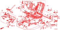 VORNE SITZKOMPONENTEN (G.) (SIEGE ENTIEREMENT MOTORISE) (2) für Honda ACCORD TOURER DIESEL 2.2 LUXURY 5 Türen 6 gang-Schaltgetriebe 2015
