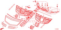 GRILL, VORNE/ZIERLEISTE  für Honda ACCORD TOURER DIESEL 2.2 S 5 Türen 6 gang-Schaltgetriebe 2015