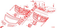GRILL, VORNE/ZIERLEISTE  für Honda ACCORD TOURER DIESEL 2.2 S 5 Türen 5 gang automatikgetriebe 2015