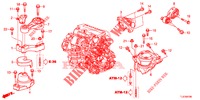 MOTORBEFESTIGUNGEN (DIESEL) (AT) für Honda ACCORD TOURER DIESEL 2.2 S 5 Türen 5 gang automatikgetriebe 2015