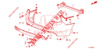 HINTERER STOSSFAENGER  für Honda ACCORD TOURER 2.0 COMFORT 5 Türen 6 gang-Schaltgetriebe 2014