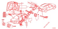 EMBLEME/WARNETIKETTEN  für Honda ACCORD TOURER 2.0 ELEGANCE 5 Türen 6 gang-Schaltgetriebe 2014