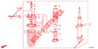 STOSSDAEMPFER, VORNE  für Honda ACCORD TOURER 2.0 ELEGANCE 5 Türen 6 gang-Schaltgetriebe 2014