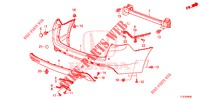 HINTERER STOSSFAENGER  für Honda ACCORD TOURER 2.0 ELEGANCE 5 Türen 5 gang automatikgetriebe 2014