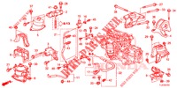 MOTORBEFESTIGUNGEN (2.0L) (AT) für Honda ACCORD TOURER 2.0 ELEGANCE 5 Türen 5 gang automatikgetriebe 2014