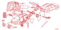 EMBLEME/WARNETIKETTEN  für Honda ACCORD TOURER 2.0 ELEGANCE PACK 5 Türen 6 gang-Schaltgetriebe 2014