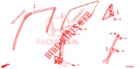 HINTERE TUERFENSTERSCHEIBE/TUERREGLER  für Honda ACCORD TOURER 2.0 ELEGANCE PACK 5 Türen 6 gang-Schaltgetriebe 2014