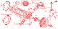KURBELWELLE/KOLBEN  für Honda ACCORD TOURER 2.0 ELEGANCE PACK 5 Türen 6 gang-Schaltgetriebe 2014