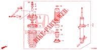 STOSSDAEMPFER, VORNE  für Honda ACCORD TOURER 2.0 ELEGANCE PACK 5 Türen 6 gang-Schaltgetriebe 2014