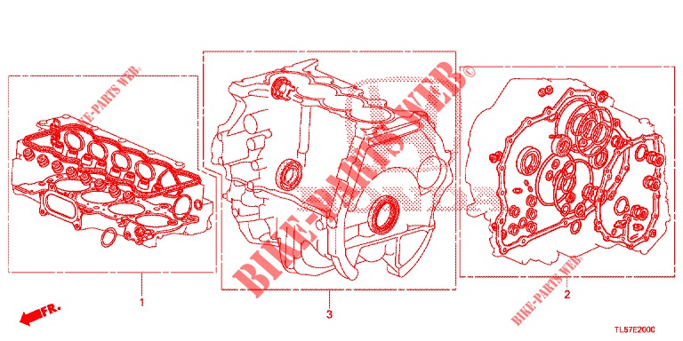 DICHTUNG SATZ/ GETRIEBE KOMPL. (2.0L) für Honda ACCORD TOURER 2.0 ELEGANCE PACK 5 Türen 5 gang automatikgetriebe 2014