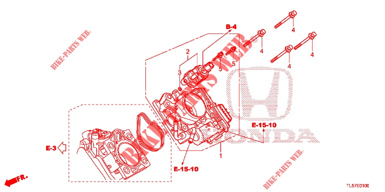 DROSSELKLAPPENGEHAEUSE (2.0L) für Honda ACCORD TOURER 2.0 ELEGANCE PACK 5 Türen 5 gang automatikgetriebe 2014