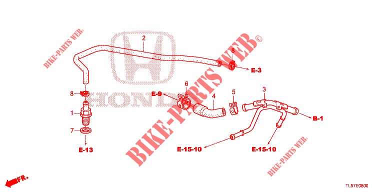 ENTLUEFTUNGSROHR (2.0L) für Honda ACCORD TOURER 2.0 ELEGANCE PACK 5 Türen 5 gang automatikgetriebe 2014