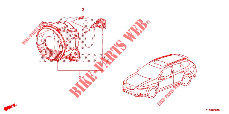 NEBELSCHEINWERFER  für Honda ACCORD TOURER 2.0 ELEGANCE PACK 5 Türen 5 gang automatikgetriebe 2014