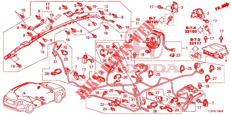 SRS EINHEIT (LH) für Honda ACCORD TOURER 2.0 ELEGANCE PACK 5 Türen 5 gang automatikgetriebe 2014