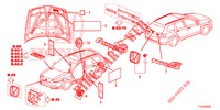 EMBLEME/WARNETIKETTEN  für Honda ACCORD TOURER 2.0 EXECUTIVE 5 Türen 6 gang-Schaltgetriebe 2014