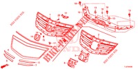 GRILL, VORNE/ZIERLEISTE  für Honda ACCORD TOURER 2.0 EXECUTIVE 5 Türen 6 gang-Schaltgetriebe 2014
