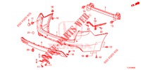 HINTERER STOSSFAENGER  für Honda ACCORD TOURER 2.0 EXECUTIVE 5 Türen 6 gang-Schaltgetriebe 2014