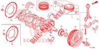 KURBELWELLE/KOLBEN  für Honda ACCORD TOURER 2.0 EXECUTIVE 5 Türen 6 gang-Schaltgetriebe 2014