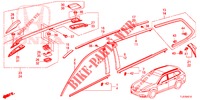 ZIERLEISTE/DACHSCHIENE  für Honda ACCORD TOURER 2.0 EXECUTIVE 5 Türen 6 gang-Schaltgetriebe 2014