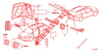 EMBLEME/WARNETIKETTEN  für Honda ACCORD TOURER 2.0 S 5 Türen 6 gang-Schaltgetriebe 2014