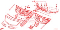 GRILL, VORNE/ZIERLEISTE  für Honda ACCORD TOURER 2.0 S 5 Türen 6 gang-Schaltgetriebe 2014