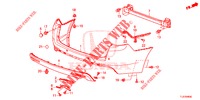 HINTERER STOSSFAENGER  für Honda ACCORD TOURER 2.0 S 5 Türen 6 gang-Schaltgetriebe 2014