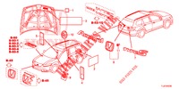 EMBLEME/WARNETIKETTEN  für Honda ACCORD TOURER 2.0 S 5 Türen 5 gang automatikgetriebe 2014