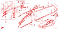 ZIERLEISTE/DACHSCHIENE  für Honda ACCORD TOURER 2.0 S 5 Türen 5 gang automatikgetriebe 2014