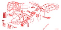 EMBLEME/WARNETIKETTEN  für Honda ACCORD TOURER 2.4 EXECUTIVE 5 Türen 5 gang automatikgetriebe 2014