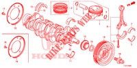 KURBELWELLE/KOLBEN  für Honda ACCORD TOURER 2.4 EXECUTIVE 5 Türen 5 gang automatikgetriebe 2014