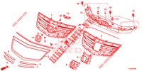 GRILL, VORNE/ZIERLEISTE  für Honda ACCORD TOURER 2.4 S 5 Türen 5 gang automatikgetriebe 2014