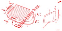HECKFENSTER/HINTERES SEITENFENSTER  für Honda ACCORD TOURER 2.0 COMFORT 5 Türen 6 gang-Schaltgetriebe 2013