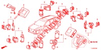 EINPARKSENSOR  für Honda ACCORD TOURER 2.0 ELEGANCE PACK 5 Türen 6 gang-Schaltgetriebe 2013