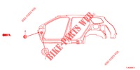 GUMMITUELLE (LATERAL) für Honda ACCORD TOURER 2.0 ELEGANCE PACK 5 Türen 6 gang-Schaltgetriebe 2013