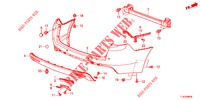 HINTERER STOSSFAENGER  für Honda ACCORD TOURER 2.0 ELEGANCE PACK 5 Türen 5 gang automatikgetriebe 2013