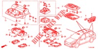 INNENLEUCHTE (1) für Honda ACCORD TOURER 2.0 ELEGANCE PACK 5 Türen 5 gang automatikgetriebe 2013